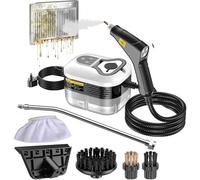 ASnwpaK Nettoyeur Vapeur Haute TempéRature Et Haute Pression - 105℃/221℉, avec 6 Accessoires + RéServoir d'eau De 1200ml, éCran Tactile, 6 Niveaux RéGlables, DéTachant D'Huile De Hotte,C