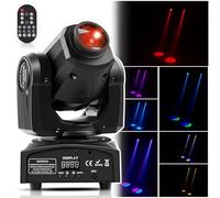ASnwpaK Projecteur De ScèNe à TêTe Mobile 30W, éClairage Disco à Faisceau LED RVB, 7 Couleurs/7 Motifs, 4 Modes De ContrôLe, pour FêTe, DJ, Club, Ktv, Anniversaire De Mariage,Black