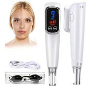 ASnwpaK Stylo Picoseconde, avec éCran LCD, 9 Niveaux De FréQuence + 4 Niveaux D'Intensité, pour éLiminer Les Tatouages, Cicatrices, Grains De Beauté, Taches De Rousseur Et Taches Brunes,Blue