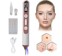 ASnwpaK Stylo Plasma à 19 Niveaux, Taches De Rousseur, Grains De Beauté, éLimination des Verrues, Stylo D'éLimination des Acrochordons, Ne Blesse Pas La Peau, avec Aiguilles RemplaçAbles