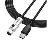 Asobilor Câble audio Mini XLR vers USB-C compatible avec casques AKG K702, Q701, K712 Pro, K240 MKII, K271 MKII, K175, K275 - Cordon auxiliaire de rechange de type C pour téléphones, tablettes et