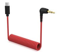 Asobilor Câble de microphone USB C vers 3,5 mm pour Rode Wireless Pro GO II ME, Hollyland Lark M1 M2 150 Max Duo, DJI Mic 2 1 - Cordon de raccordement audio spiralé compatible avec iPhone 16 15 Pro