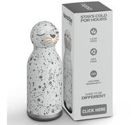 Asobu Bestie Bouteille d'eau isotherme en acier inoxydable tête d'animal souple amovible pour enfants et adolescents avec paille flexible réutilisable