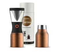Asobu Cold Brew - Machine à café filtre manuelle - 1 L - Café moulu - Noir, Cuivre