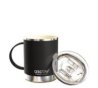 ASOBU Mug isotherme en acier inoxydable avec revêtement intérieur en céramique Noir 350 ml