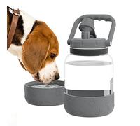 Asobu The Barkley Dog Bowl Gourde en Tritan, Anti-Fuite, 1 Litre, avec gamelle pour Chien, Grise, idéale pour la randonnée, Le Sport, Le Fitness et la Promenade