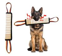 ASOCEA Jouet De Remorqueur De Chien,Pièger De Jute De Bouchée Tirer Le Jouet des Jouets De Chien Haletants Dur avec 2 Poignées Jouets Interactifs pour Chiens Moyens À Grands Idéal pour Une