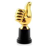 Asofelk Golden Thumbs Up Trophée 1 pièce avec pouce en verre pour tournois sportifs, spectacle de talent, fête, jeu, salle de classe, compétition de football
