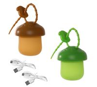 ASOFTY Lot de 2 pendentifs lumineux pour chien, lumière clignotante pour collier de chien, 3 modes d'éclairage LED clignotant pour cartable, lumière de sécurité rechargeable pour collier de chien