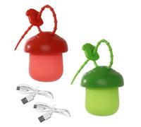 ASOFTY Lot de 2 pendentifs lumineux pour chien, lumière clignotante pour collier de chien, 3 modes d'éclairage LED clignotant pour cartable, lumière de sécurité rechargeable pour collier de chien
