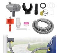 ASOFTY Recuperateur d'eau de Pluie, Collecteur d'eau de Pluie pour Tuyau de Descente de 75 à 110 mm, Système de Capture d'eau avec Tuyau de 1 m pour Toitures jusqu'à 80 m²