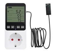 ASOFTY Régulateur d'humidité 230 V, thermostat numérique hygrostat prise avec capteur, interrupteur de température, régulateur d'humidité pour serre, terrarium, humidificateur, aquarium
