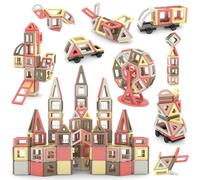 ASOK Tuiles Magnétiques et Blocs de Construction Éducatifs STEM pour Enfants Ensemble Complet de 169 Pièces avec Sac de Rangement Inclus, Idéal en Tant Que Cadeau Créatif pour Les Enfants dès 3 Ans