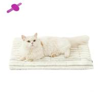 Asolla Self Warming Pet Bed, Asolla cat Bed, Self Warming Pet Mat Medium/Small Dogs, Reflects Body Heat, Machine Washable, Thermal Pets Pad Crate Blanket, for Feral And Indoor Cat (White,104*73cm)