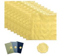 ASOMI Lot de 200 autocollants dorés en relief avec motif cœur et guirlande pour enveloppes, invitations de mariage, cartes de vœux de Noël (amour cœur)
