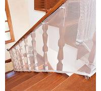 Asoner Filet de sécurité pour Enfant, Balcon, terrasse et Balustrade Escalier Filet, Filet de Rail de sécurité pour Enfants/Pet/Jouet, Matériau Solide en Tissu Maille, 3 m Couleur Blanc