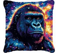 ASONGLINGO Kits de Crochet de Verrouillage Kit de Tapis à Crochets 43x43cm Tapis au Point noué for Débutants,pour la Décoration D'oreillers et de Coussins(Gorille animal)