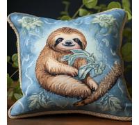 ASONGLINGO Tapis Point Noué À Faire Kit De Crochets De Verrouillage En Forme，Kits De Crochets De Verrouillage, Kit De Verrouillage Automatique 43x43cm(Paresseux animal)