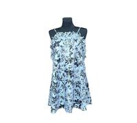 ASOS Robe au-Dessus du Genou Épaules Dénudées à Volants Bleue 38 38