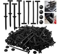 ASOUUNLD 150 Pièces Serre Cable Attache Autobloquante, Attaches Câbles Universelles Autobloquantes Collier de Serrage Plastique avec Rivets en Plastique pour Réparation Automobile et Usage Quotidien