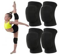 ASOUUNLD 2 Pair Genouillère de Danse, Genouillère Stretch Respirantes Éponge Protège Genoux Sport Antidérapant Genouillères Elastiques Unisexes pour Danse, Jogging, Football, Volleyball, Yoga