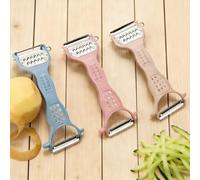 ASOUUNLD 3 Pièces Râpe Légumes Double Face, 2 en 1 pour Éplucher et Râper, Éplucheur Double Fonction en Acier Inoxydable Eplucheur Legumes Manuel Econome Legumes pour Fruits et Légumes