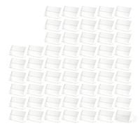 ASOUUNLD 50 PCS Porte Étiquette en Acrylique Transparent, Affichage du Signe Porte-cartes Support d'Affichage de Prix Acrylique Signe Nom Porte Cartes pour Etagères Magasin Boulangerie Supermarché
