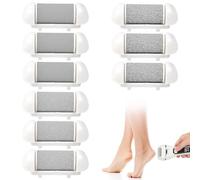 ASOUUNLD 9 Pièces Rouleaux de Remplacement, Têtes de Rechange pour Râpe à Callosités Recharge Rape Electrique Extra Grossier Grossier Régulier Fin Grossier 3 de Chaque pour le Râpes Electriques