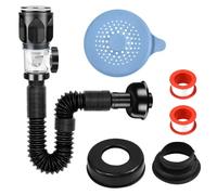 ASOUUNLD Kit de Vidange de Lavabo, Kit Siphon pour Lavabo avec Siphon Égouttoir Siphon Lavabo avec Tuyau de Vidange Kit Vidange Lavabo Salle de Bain pour Salle de Bain et Evier de Cuisine