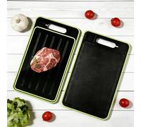 ASOUUNLD Plateaux de Décongélation Rapide, Planche a Découper 4 en 1-Couper, Décongeler, Découper, Râpe à Épices et Aiguiseur Couteaux pour Décongeler Rapidement la Viande et Les Aliments(31,1x21cm)