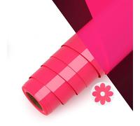 Asoway Flex Thermocollant Pour Tissu, 3d Puff Vinyle Thermocollant Rose pêche Lumineux 25 X 244cm HTV Rouleau pour pour T-Shirts, Vêtements Sacs, Cadeaux de Bricolage, Effet de motif tridimensionnel