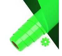 Asoway Flex Thermocollant Pour Tissu, 3d Puff Vinyle Thermocollant Vert Lumineux 25 X 244cm HTV Rouleau pour pour T-Shirts, Vêtements Sacs, Cadeaux de Bricolage, Effet de motif tridimensionnel