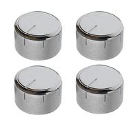 Aspares Lot de 4 boutons de commande pour plaques de cuisson CDA Siemens Noir
