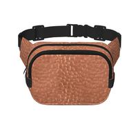 Aspect cuivre martelé,Sac Banane carré Double Couche, Sac de Poitrine