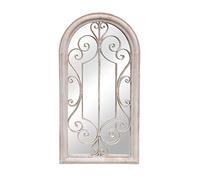 ASPECT Miroir de Jardin Style shabby Chic avec Arche défilée, Finition Sable pour intérieur/extérieur, 49 x 96,5 x 4 cm, Métal Verre, 49(W) x 96,5(H) x 4(D) cm