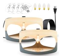 ASPECTEK Piège à Puces Lumineux Sticky Dome™ - Pack de 2 avec 4 Ampoules et 4 Disques Adhésifs, Solution Intérieure sans Insecticide pour Maison et Animaux