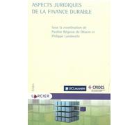 Aspects juridiques de la finance durable