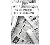 Aspects linguistiques de la "petite annonce" - David Banks - L'harmattan - broché - Essai