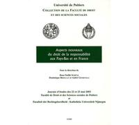 Aspects nouveaux du droit de la responsabilité aux pays-bas et en france Journées d'études des 22 et 23 mai 2003 à poitiers - Dominique Breillat - Lgdj - broché - Etude