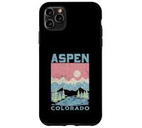 Aspen Colorado Rétro Montagne Coucher de Soleil Vintage Ski Voyage Coque pour iPhone 11 Pro Max