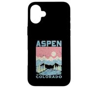 Aspen Colorado Rétro Montagne Coucher de Soleil Vintage Ski Voyage Coque pour iPhone 16 Plus
