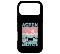Aspen Colorado Rétro Montagne Coucher de Soleil Vintage Ski Voyage Coque pour iPhone 17 Pro Max