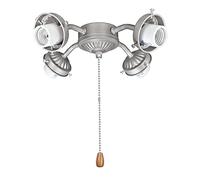 Aspen Creative 22003-11 Kit d'éclairage pour Ventilateur de Plafond avec chaîne de tirage, Largeur 9 cm, Nickel brossé, métal