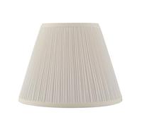 Aspen Creative 33055 Abat-jour de transition de forme empire, carcasse araignée, habillage rigide, champignon plissé, Blanc cassé, 17,8 cm en haut x 33 cm en bas x 25,4 cm de hauteur inclinée