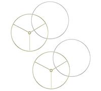 Aspen Creative Brass 20103-12 Lot de 2 abat-jours de batterie en métal solide, araignée de style américain qui se connecte à la harpe de lampe, plaqué haut/bas galvanisé, 2 ensembles/anneau de 30,5 cm