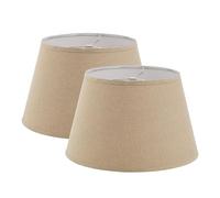 Aspen Creative Empire 38016-2 Lot de 2 abat-jours pliables en lin gris foncé, 33 cm de haut x 48,3 cm de bas x 28,9 cm d'inclinaison