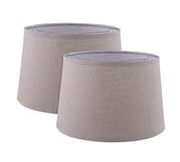 Aspen Creative Empire 38030-2 - Lot de 2 abat-jours pliables de transition en tissu lin avoine, 33 cm de haut x 38,1 cm de bas x 25,4 cm incliné