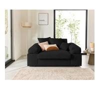 Lisa Design - Fauteuil Aspen en Velours Côtelé Noir - Salon