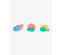 Ludi - Aquacopains - 3 Aspergeurs en Silicone lavables et interchangeables - 3 Animaux Arroseurs pour Jouer dans Le Bain ou à la Plage- Dès 10 Mois