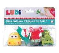 LUDI - Aspergeurs de Bain, Transport - 4 Petits Véhicules Arroseurs pour Jouer dans Le Bain ou à la Plage - Jouets de Bain pour Bébé - À Partir de 10 Mois
